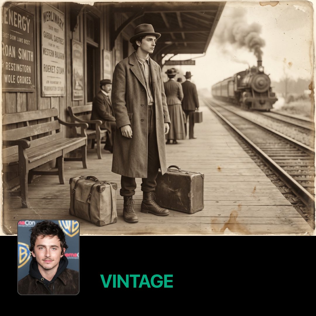 Vintage Sepia Photograph example using uploaded photo