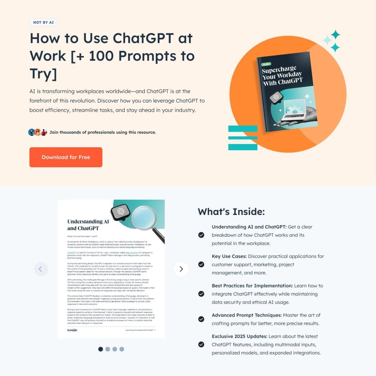 Using ChatGPT at Work – Free Guide by HubSpot
